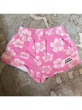 Zara Aloha Summer Girls Floral Pink Shorts